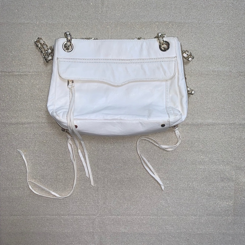 Rebeca Minkoff White Leather crossbody Purse